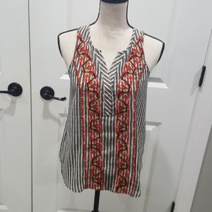 Embroidered boho festival tank top